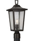 Padgett 1-Light Transitional Clear Seeded Glass Outdoor Post Light Antique Bronze