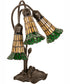16" High Stained Glass Pond Lily 3 Light Accent Lamp