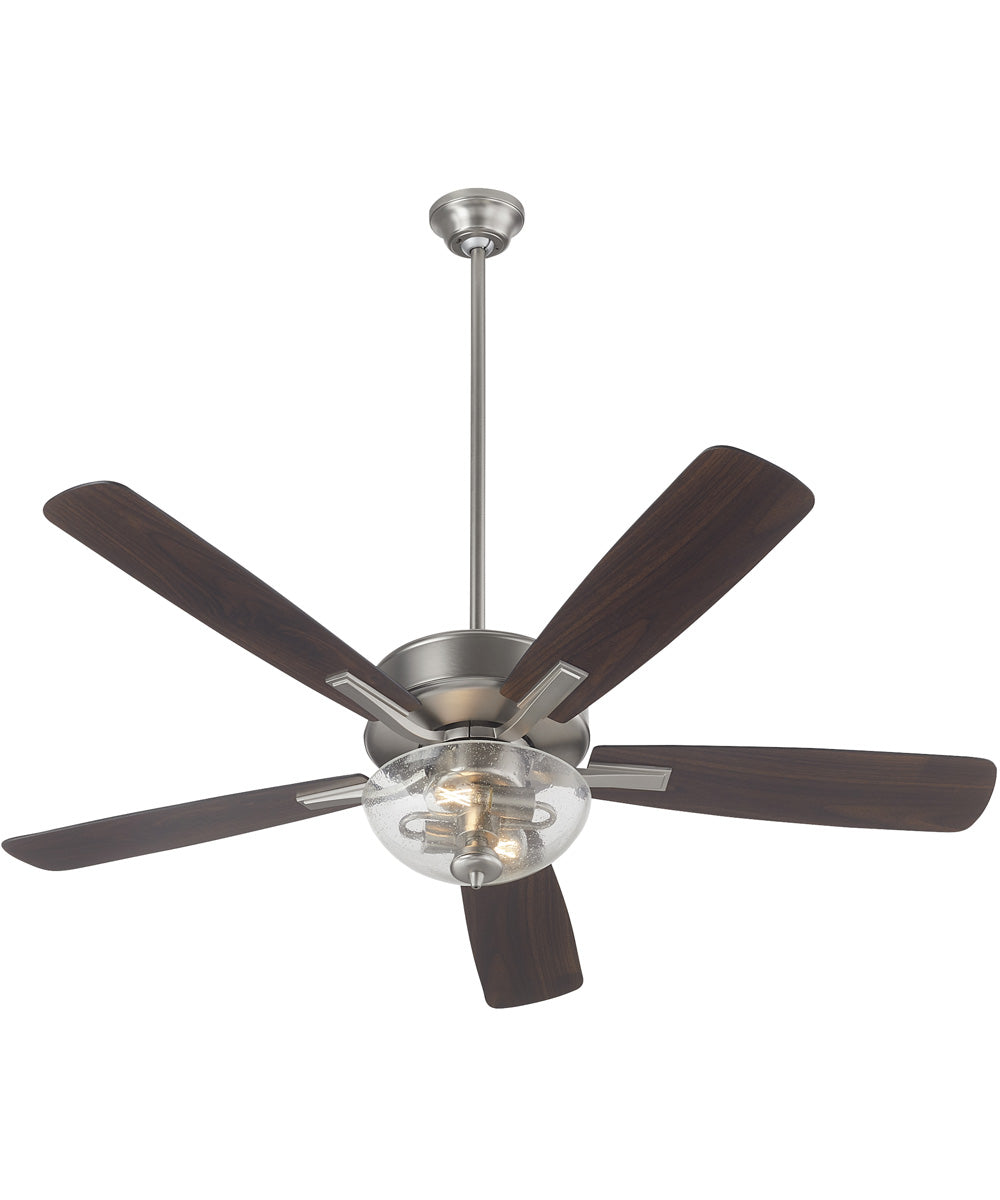 52" Ovation 2-light LED Ceiling Fan Satin Nickel