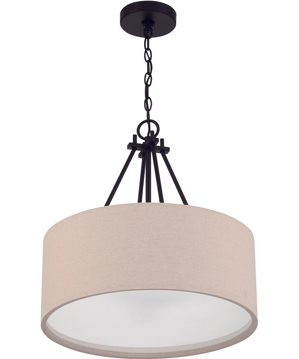 Duke 3-Light Pendant Flat Black