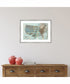 Vintage USA Map by Marie Elaine Cusson Wood Framed Wall Art Print (25  W x 18  H), Shiplap White Narrow Frame