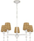 Flannery 5-light Chandelier Antique White