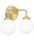 Landry Medium 2-light Bath Light Satin Brass