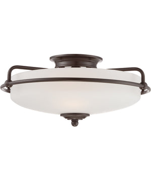 Griffin Large 3-light Flush Mount Palladian Bronze