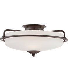 Griffin Large 3-light Flush Mount Palladian Bronze
