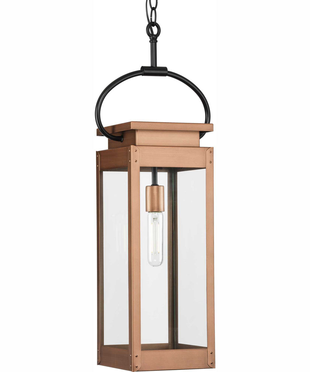 Union Square 1-Light Urban Industrial Hanging Lantern Antique Copper