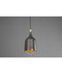 Era 1-Light Gold Global Pendant Light Matte Black