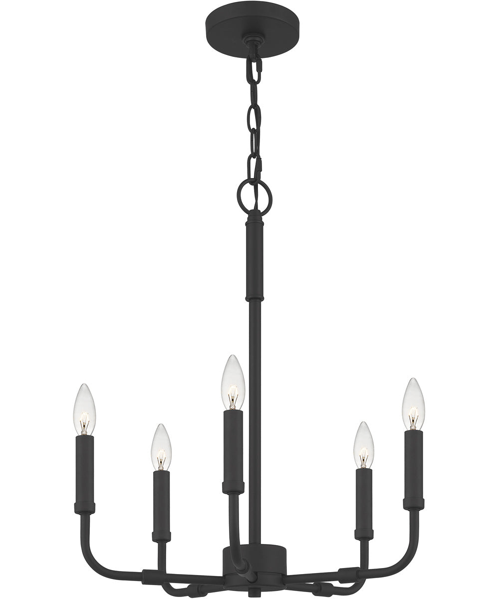 Abner 5-light Chandelier Matte Black