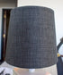 6"W x 5"H Granite Gray Burlap Drum Shade