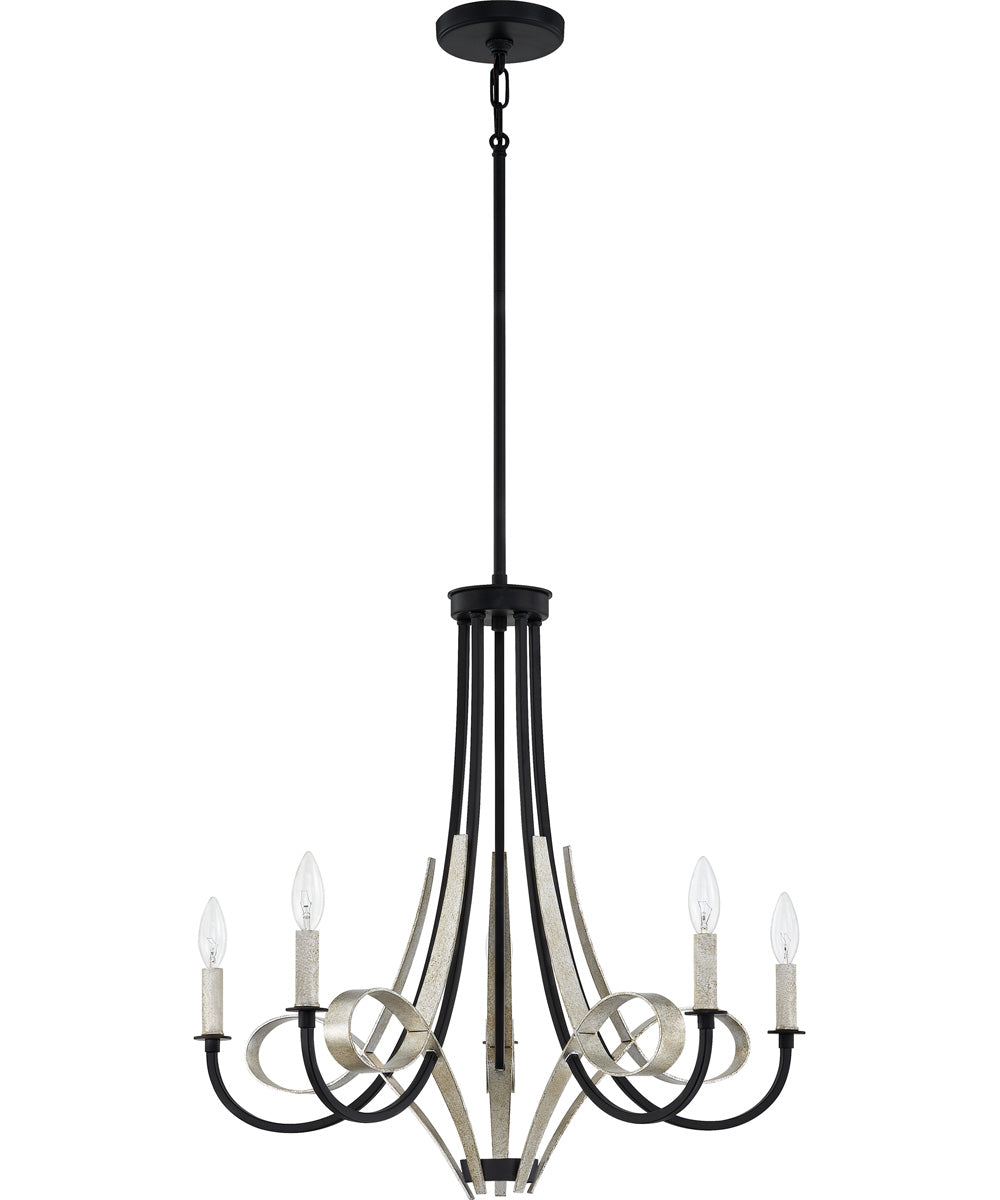 Jada 5-light Chandelier Matte Black