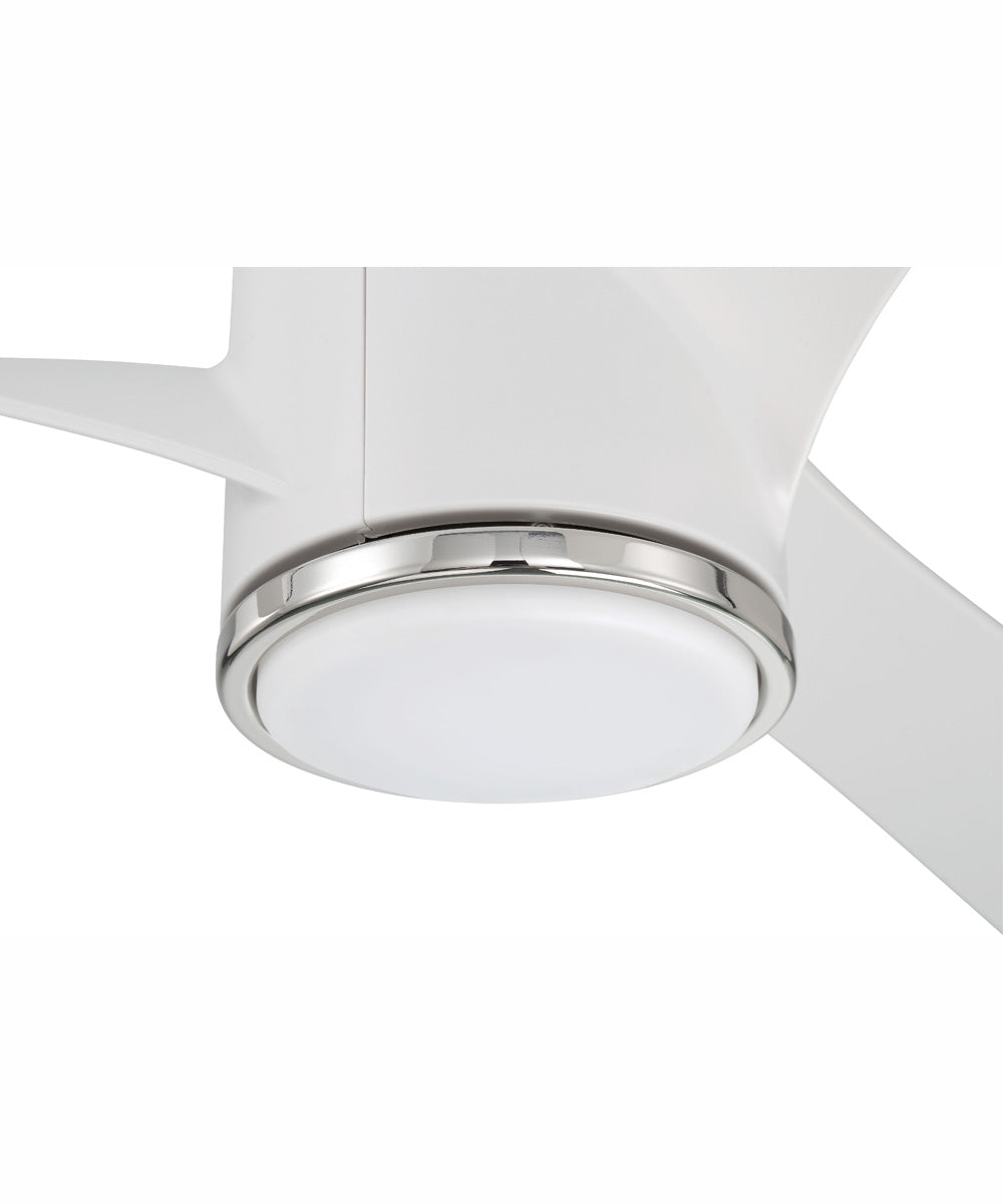 60" Phoebe 1-Light Indoor/Outdoor Ceiling Fan White / Polished Nickel