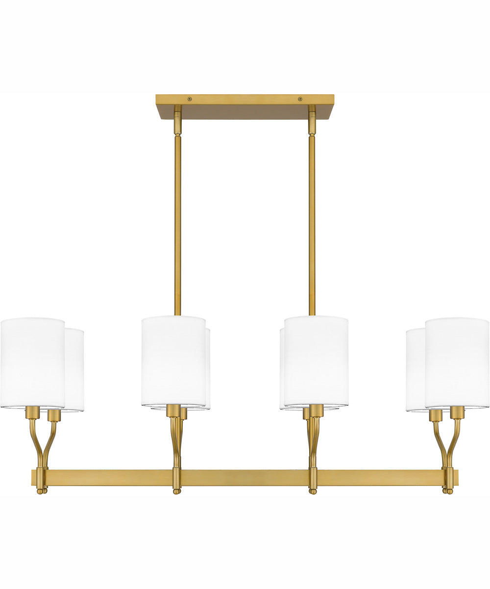 Parkington Small 8-light Island Light Aged Brass