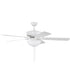 52" Pro Plus 211 White Bowl Light Kit 2-Light LED Indoor/Outdoor Ceiling Fan (Blades Included) White