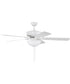 Pro Plus 211 White Bowl Light Kit 2-Light LED Indoor/Outdoor Ceiling Fan (Blades Included) White