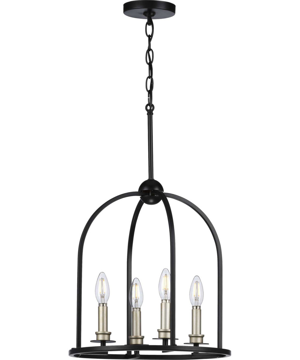 Seneca 4-Light Farmhouse Pendant Light Matte Black