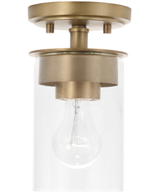 Mason 1-Light Dual-Mount Semi-Flush/Pendant Mount In Aged Brass
