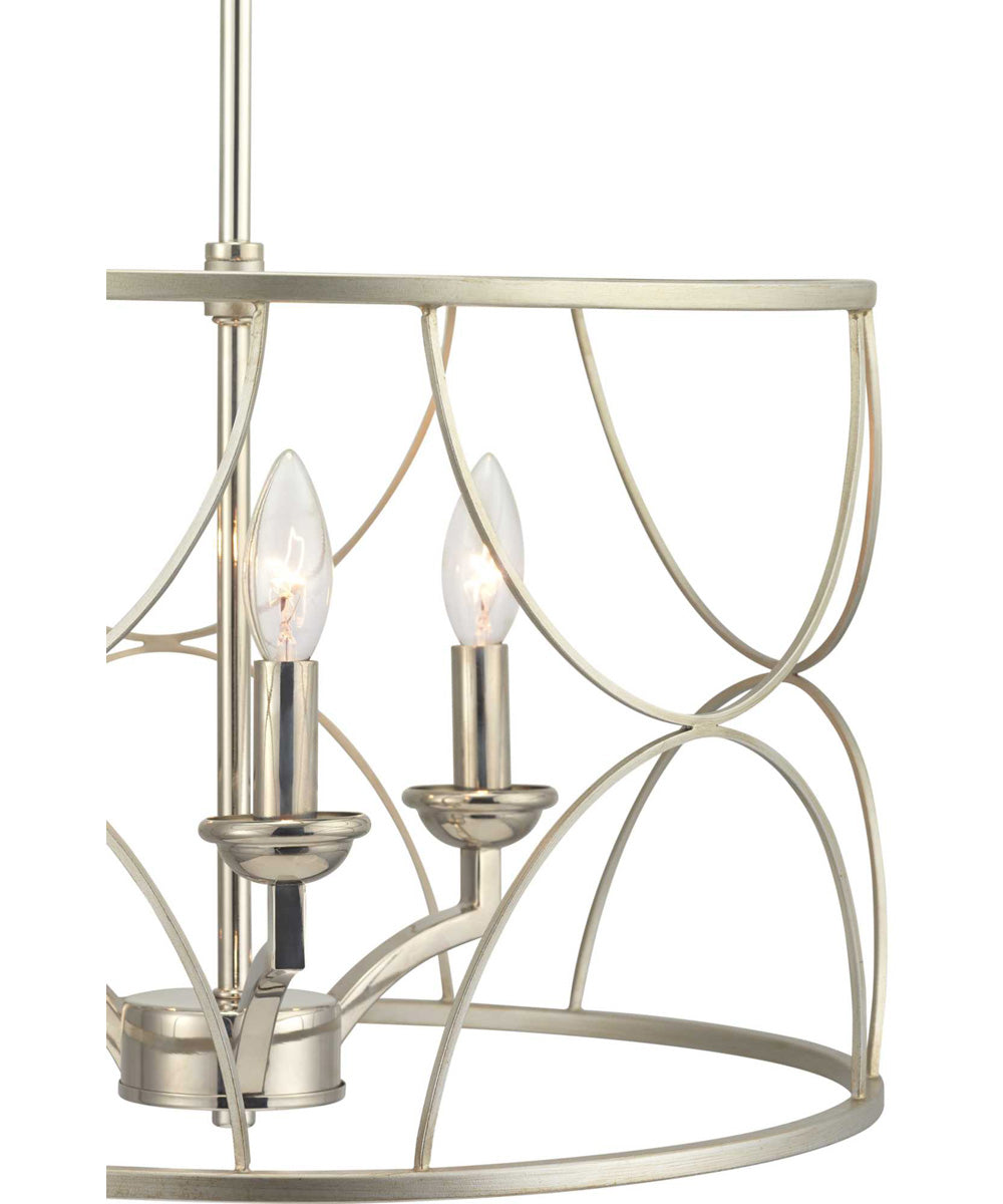 Landree 3-Light Luxe Chandelier Light Silver Ridge