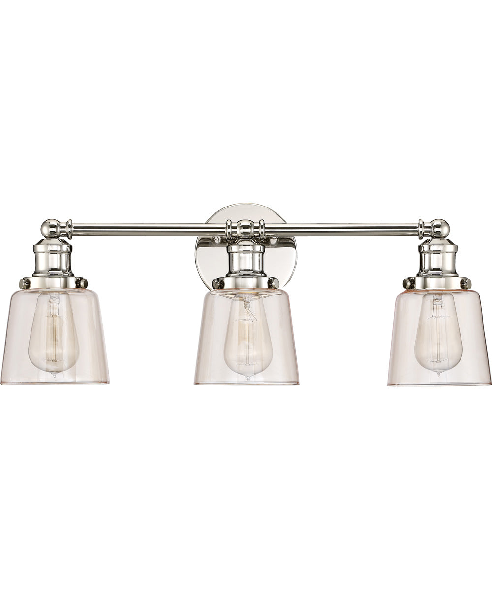 Union Large 3-light Bath Light Polished Nickel