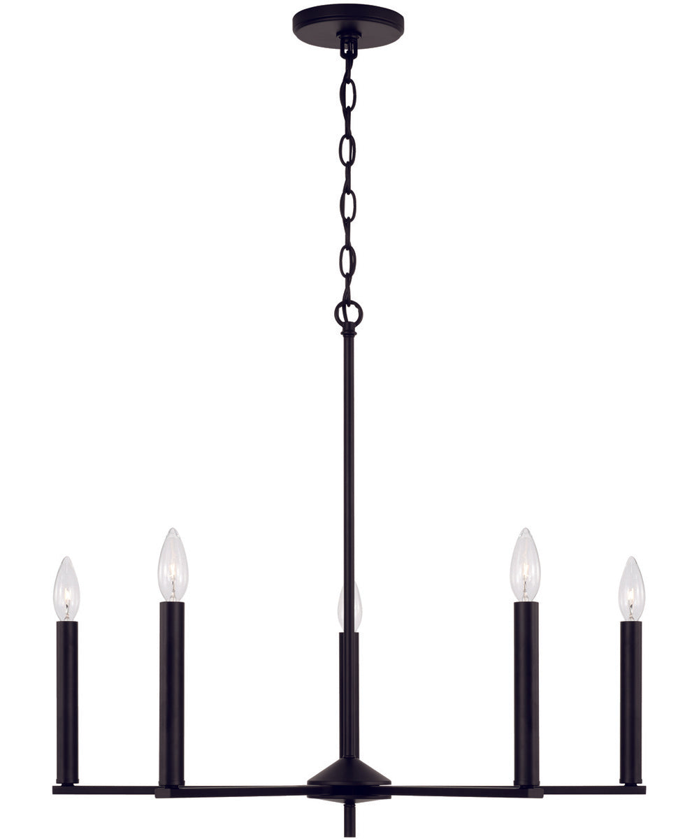 Portman 5-Light Chandelier Matte Black