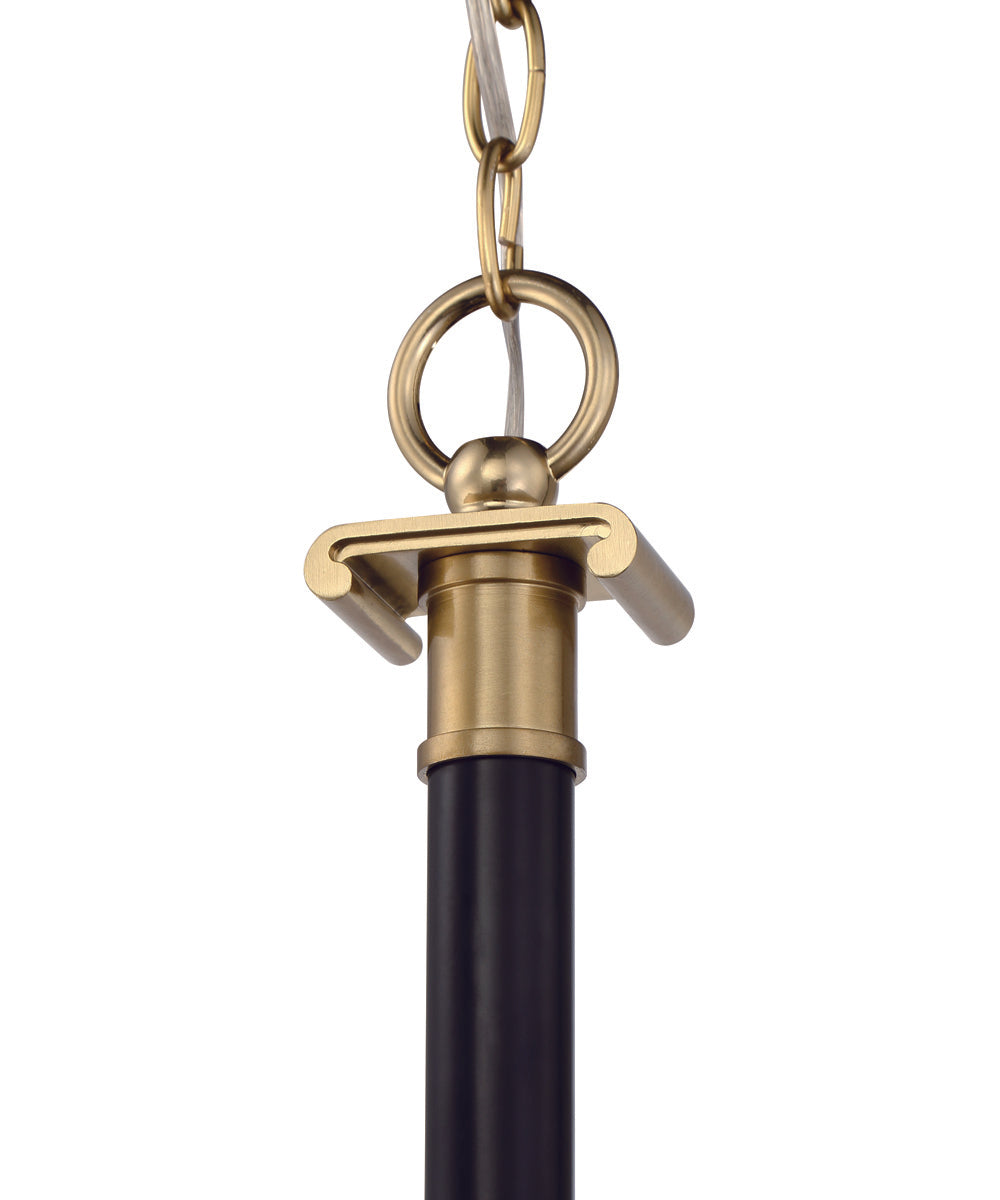 Stanza 4-Light Chandelier Flat Black/Satin Brass