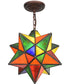 12"W Multi-Colored Moravian Star Pendant Light