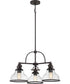 Grant 3-light Chandelier Palladian Bronze