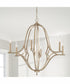 Claire 6-Light Chandelier Brushed Champagne