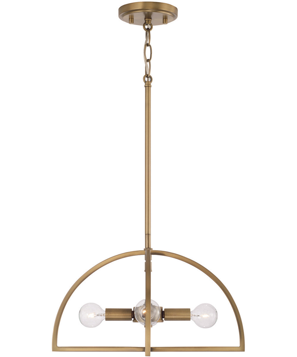 Lawson 4-Light Semi-Flush Aged Brass
