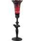 15" High Stained Glass Pond Lily Nouveau Lady Accent Lamp
