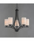 Deven 5-Light Chandelier Black