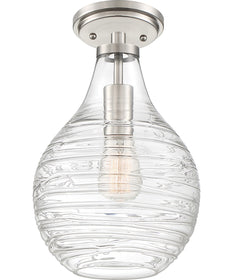 Genie 1-light Semi Flush Mount Brushed Nickel