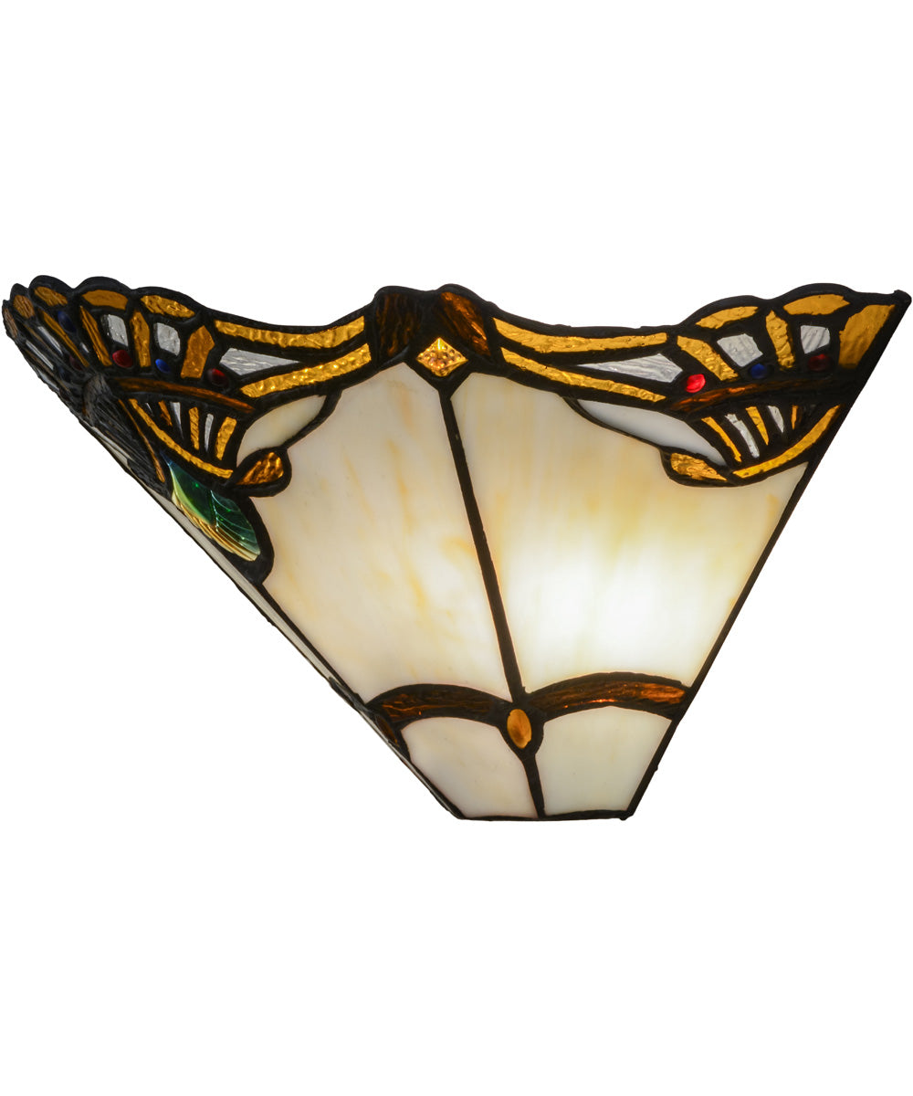 15"W Shell with Jewels Wall Sconce