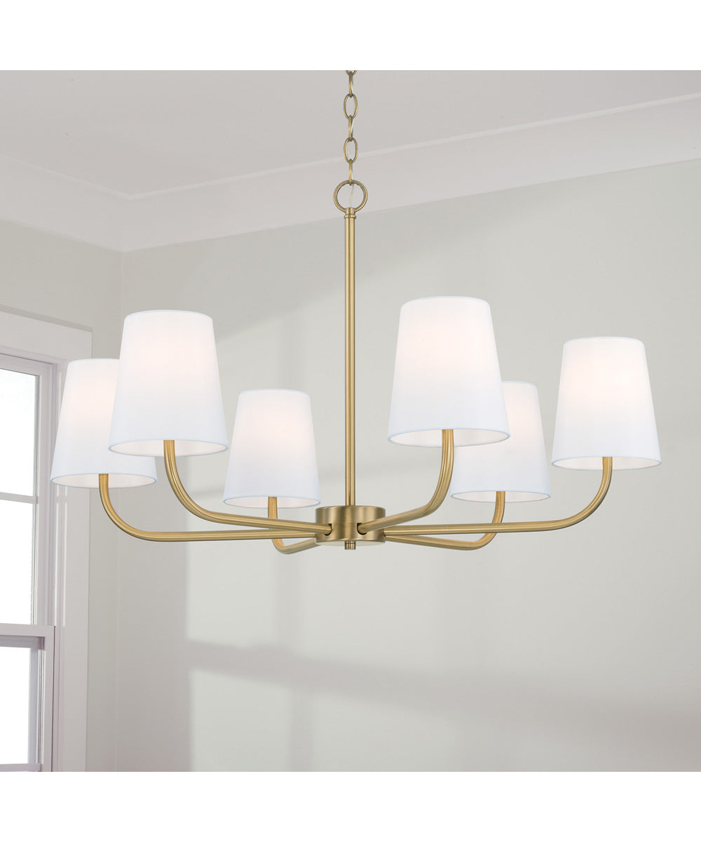 Brody 6-Light Chandelier Aged Brass