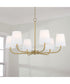 Brody 6-Light Chandelier Aged Brass