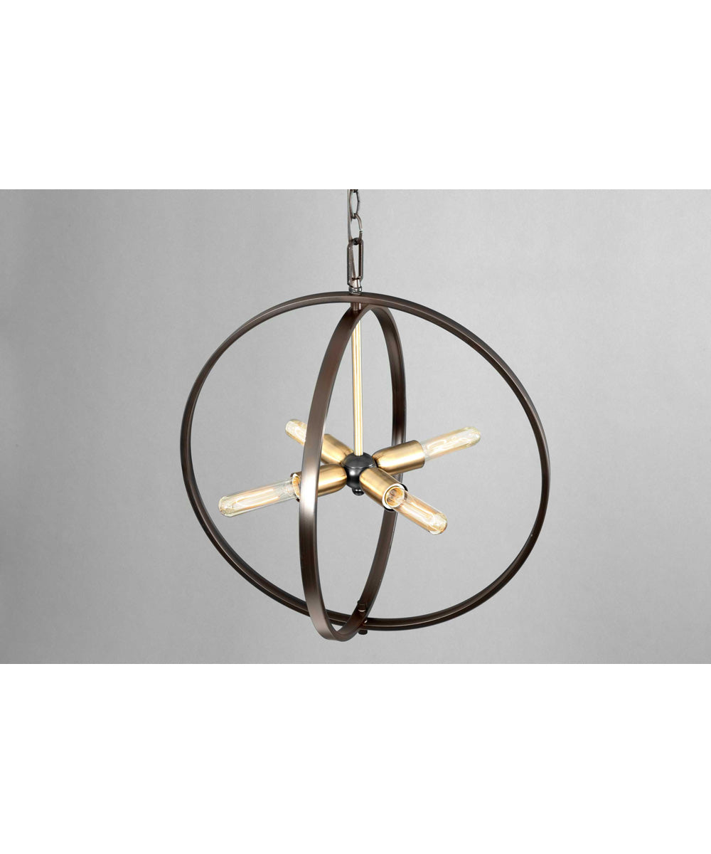 Swing 4-Light Global Pendant Light Antique Bronze