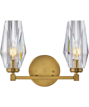 Ana 2-Light Vanity in Heritage Brass