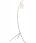Lancy 1-Light Floor Lamp Brushed Nickel/Frost Glass Shade
