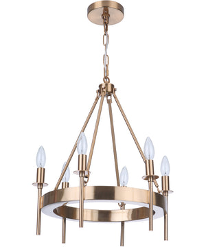 Larrson 6-Light Chandelier Satin Brass