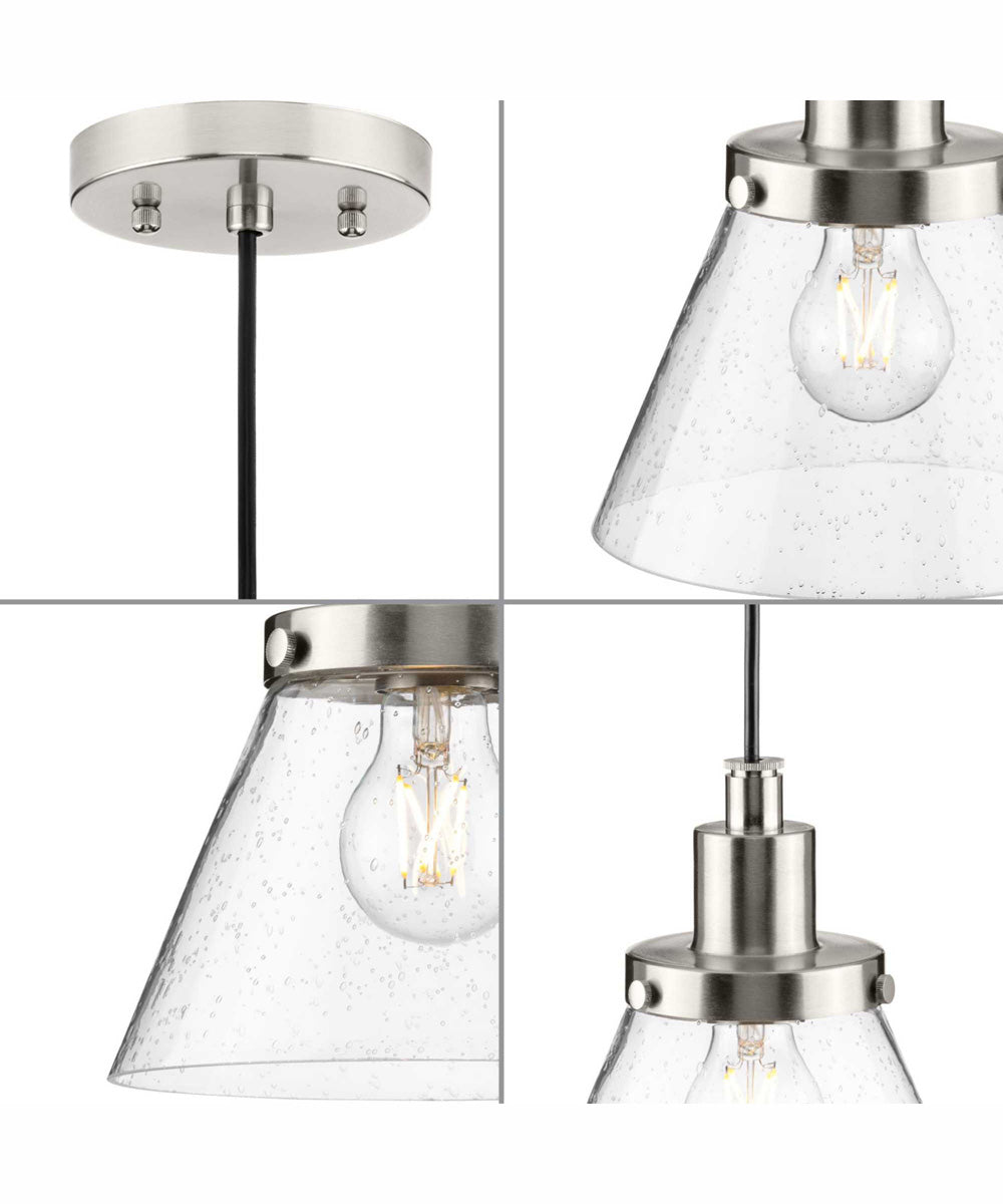 Hinton 1-Light Modern Farmhouse Pendant Brushed Nickel