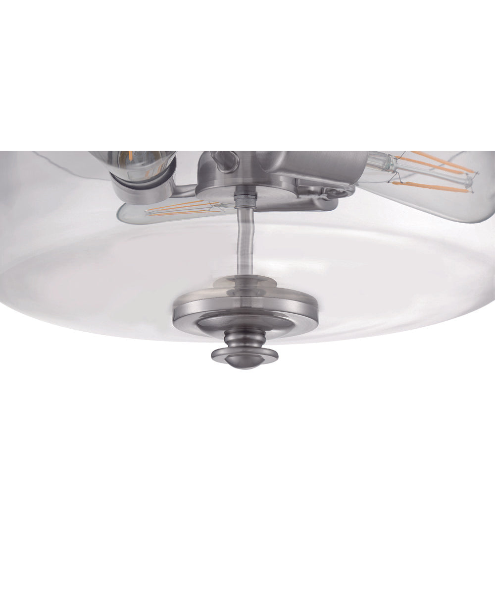 Dardyn 3-Light Convertible Semi Flush Brushed Polished Nickel
