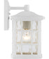 Stonington Medium 1-light Outdoor Wall Light  Coastal Armour White Lustre