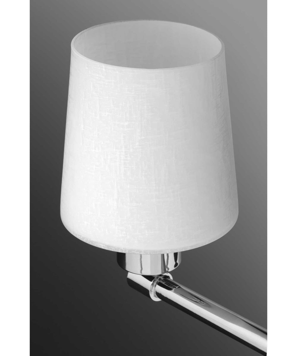 Glance 1-Light Etched White Linen Glass Farmhouse Bath Vanity Light Polished Chrome