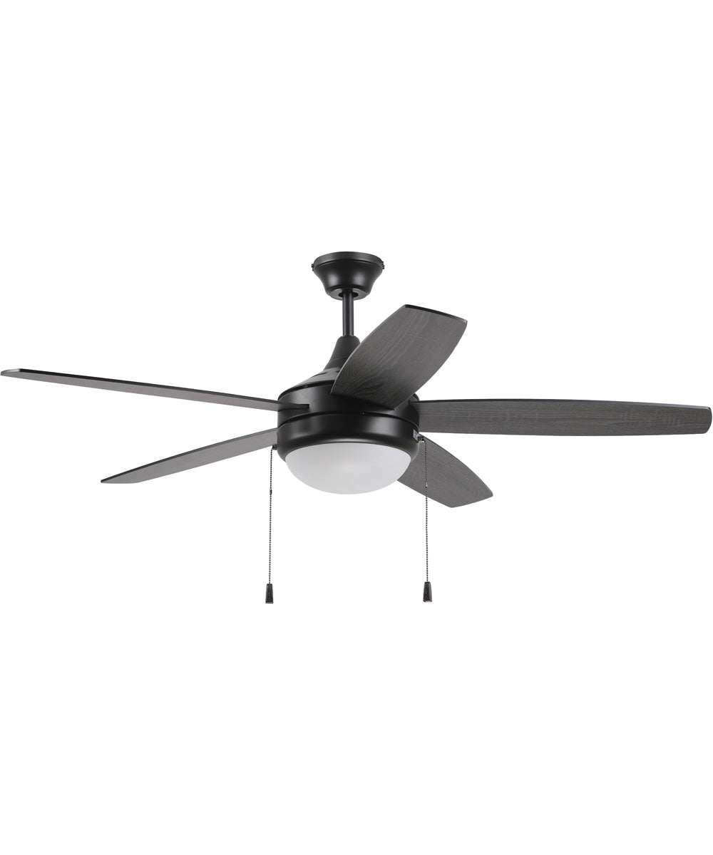 52" Phaze Energy Star 5 Blade 2-Light LED Ceiling Fan (Blades Included) Flat Black