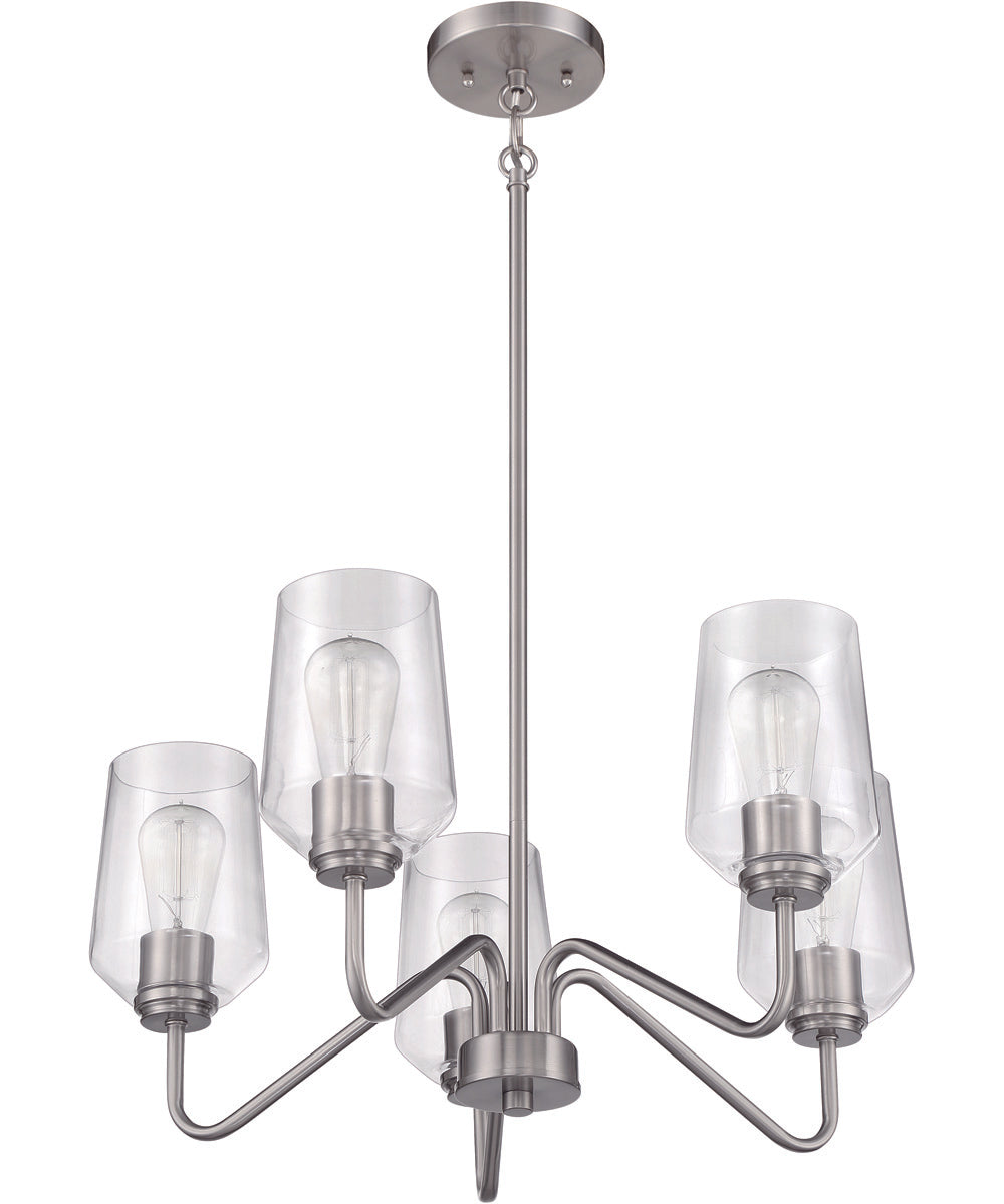 Shayna 5-Light Chandelier Brushed Polished Nickel