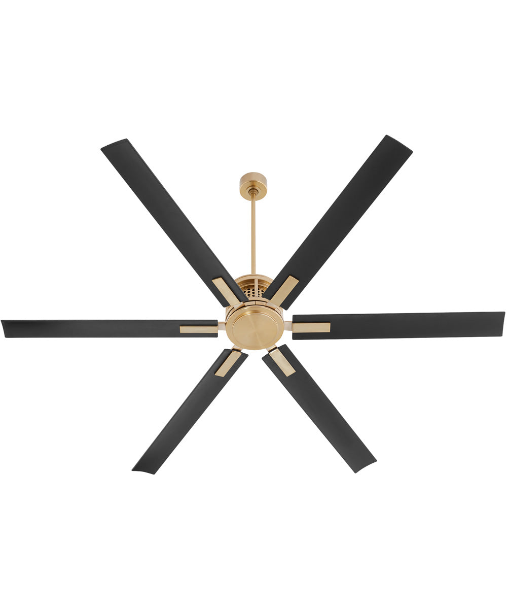 80" Zeus Patio Ceiling Fan Aged Brass
