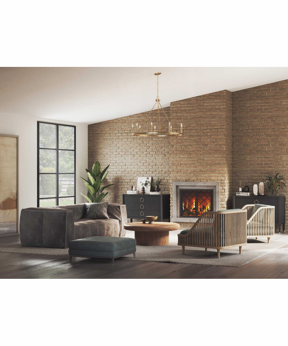 Gilliam 9-Light New Traditional Chandelier Vintage Brass