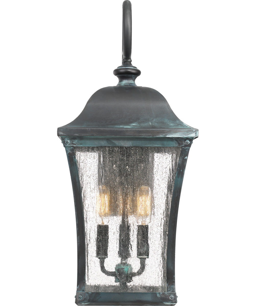 Bardstown Large 3-light Outdoor Wall Light Aged Verde