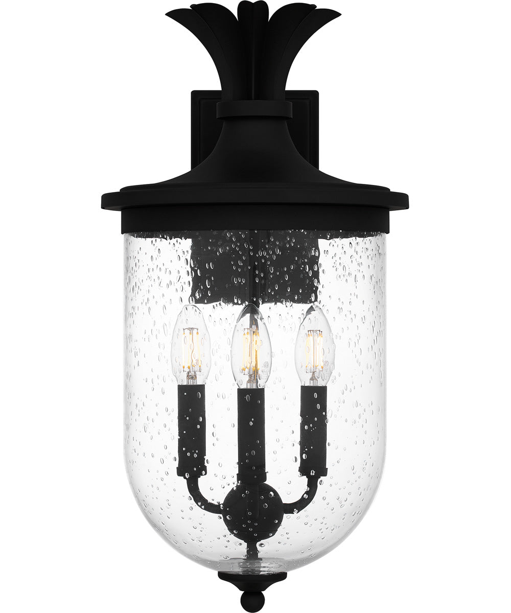 Havana Large 3-light Outdoor Wall Light Earth Black