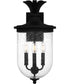 Havana Large 3-light Outdoor Wall Light Earth Black