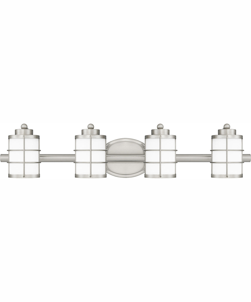 Hazlett Extra Large 4-light Bath Light Brushed Nickel